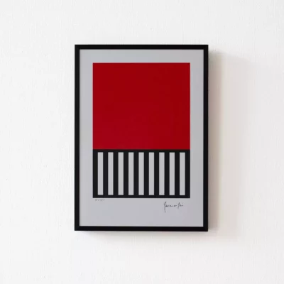 Affiche lampions rouge sherry