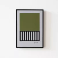 Affiche lampions vert avocat