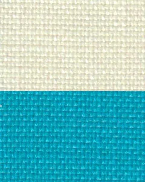 Bleu Turquoise / Blanc Arum