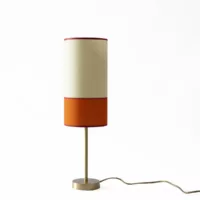 Lampe Massara 30cm abat jour 1530 orange sanguine blanc arum