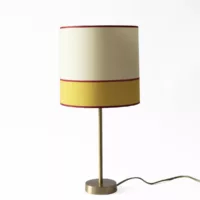 Lampe 30cm Massara abat jour 2524 jaune safran blanc arum