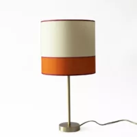 Lampe 30cm Massara abat jour 2524 orange sanguine blanc arum