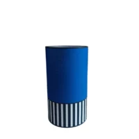 diamètre 15cm hauteur 30 bleu indigo
