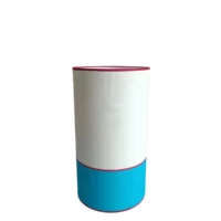 diamètre 22cm hauteur 40 bleu turquoise et blanc arum