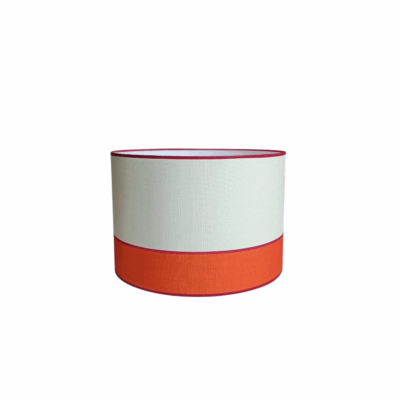 abat-jour diamètre 35cm collection mascara orange sanguine et blanc arum