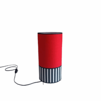 lampe trépied lampions rouge sherry diamètre 15cm hauteur 30cm