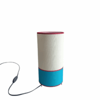 lampe trepied massara bleu turquoise et blanc arum