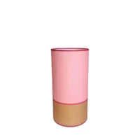 abat-jour massara diamètre 15cm hauteur 30 rose rosa et beige moka