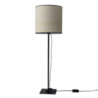 Lampe ROMA signature pied 60cm avec abat-jour diamètre 25cm jaunes safran
