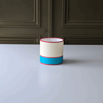 Abat-jour Massara Bleu Turquoise blanc arum