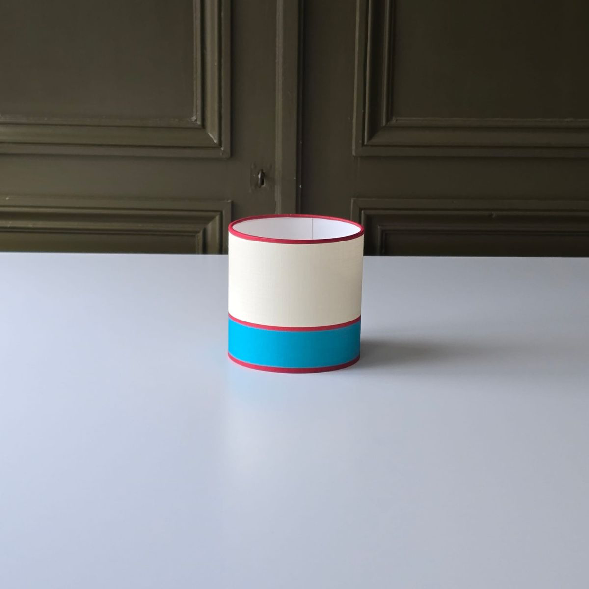 Abat-jour Massara Bleu Turquoise blanc arum