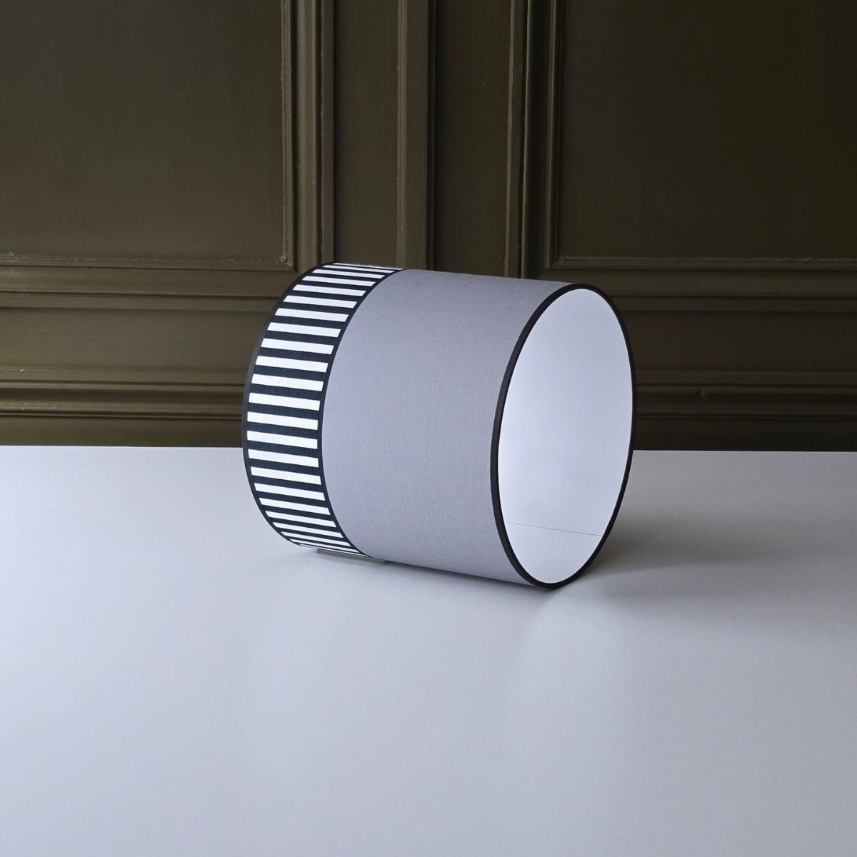 Abat-jour diamètre 25cm lampions gris souris